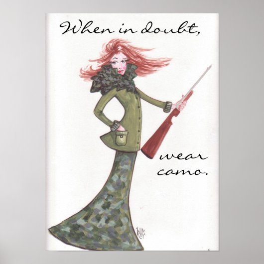 衣服迷彩柄ポスター ポスター (正面)