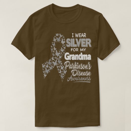 衣服銀おばあちゃんのパーキンソン病あわ Tシャツ (デザイン正面)