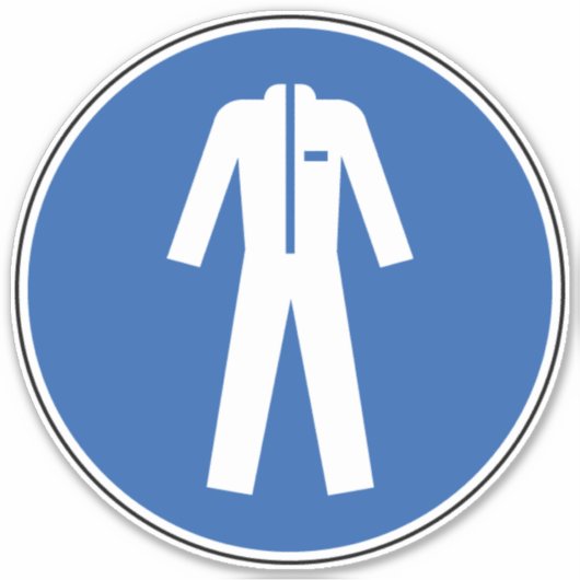 衣服防護衣類危険標識ラベル シール (正面)