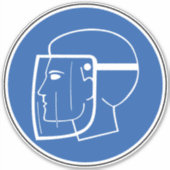 衣服顔シールドハザード記号ラベル シール (正面)