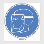 衣服顔シールドハザード記号ラベル シール (シート)