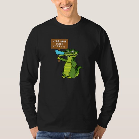 衣服顔マスクアリゲーター Tシャツ (正面)