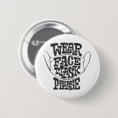 衣服顔マスク 缶バッジ (正面&裏面)