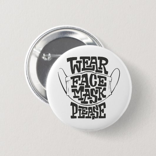 衣服顔マスク 缶バッジ (正面&裏面)