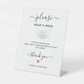 衣服·ア·マスク·ソーシャル·ディシンプルスタンシング·結婚ハート 台座サイン (正面)