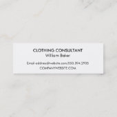 衣服 スキニー名刺 (裏面)