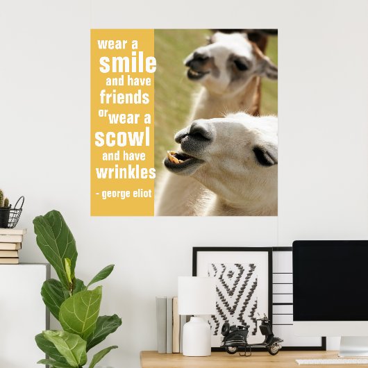 衣服aスマイルとフレンズジョージエリオット引用文 ポスター (ホームオフィス)