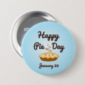 衣服Aパイデイボタン、1月23食べ日パイ！ 缶バッジ (正面&裏面)