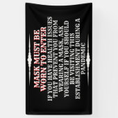 衣服Aマスクメッセージ 横断幕 (縦)