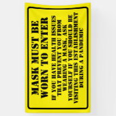 衣服Aマスクメッセージ 横断幕 (縦)