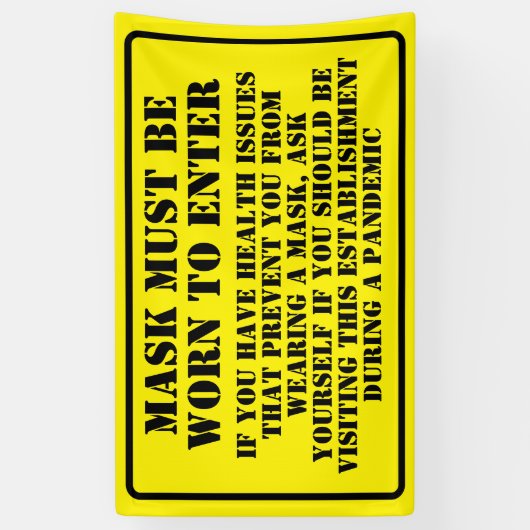 衣服Aマスクメッセージ 横断幕 (縦)