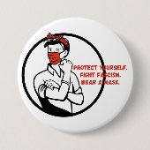 衣服Aマスクリベッタースタイル 缶バッジ (正面)