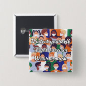 衣服Aマスク明るいスタイル 缶バッジ (正面&裏面)