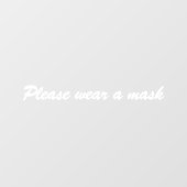 衣服aマスク白エレガントスカスタムクリプト文字 ウィンドウサイン (シート)