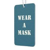 衣服aマスク、ティール（緑がかった色）ブルー白ミニマリスト車 カーエアーフレッシュナー (左)