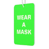 衣服aマスク、ネオングリーンミニマリスト車 カーエアーフレッシュナー (左)