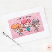 衣服aマスク 長方形シール (封筒)