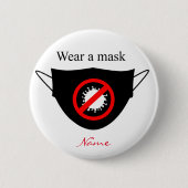 衣服aマスクThunder_Cove 缶バッジ (正面)