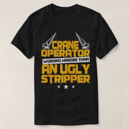 衣服Zipの背面にクレーンのオペレータデザイン Tシャツ (デザイン正面)