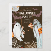 衣装おもしろいハローウィンパーティ招待状 招待状 (正面)