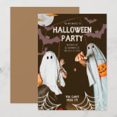 衣装おもしろいハローウィンパーティ招待状 招待状 (正面/裏面)
