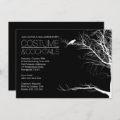衣装とカクテルのハロウィーン 招待状 (正面/裏面)