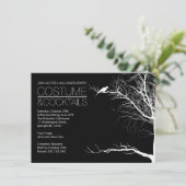 衣装とカクテルのハロウィーン 招待状 (スタンド正面)