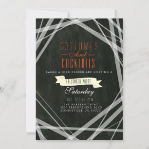 衣装とカクテル   ハロウィンパーティーの招待状 招待状