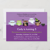 衣装のハロウィーンフール誕生日招待状 招待状 (正面)