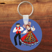 衣装の伝統的なダルザス,フランス キーホルダー (正面)