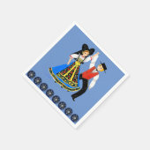 衣装の伝統的なダルザス,フランス スタンダードカクテルナプキン (角)