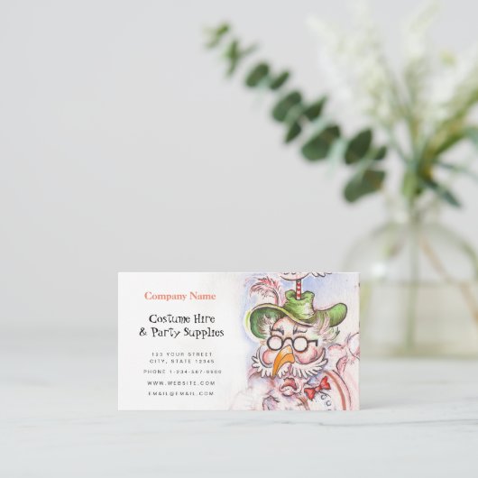 衣装の採用とパーティー用品の名刺 名刺 (スタンド正面)