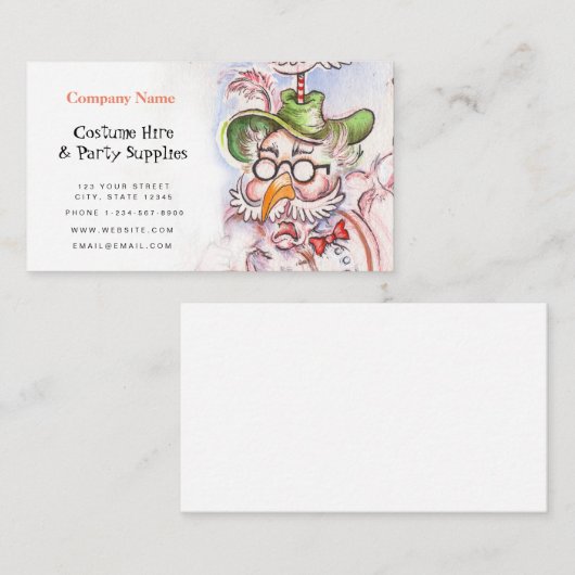 衣装の採用とパーティー用品の名刺 名刺 (正面/裏面)