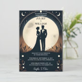 衣装の男性の大人のタキシードはっきりしたブラックタイ結婚ズ 招待状 (スタンド正面)