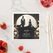 衣装の男性タキシードはっきりしたブラックタイ結婚ズ スタンダードカクテルナプキン (インサイチュ)