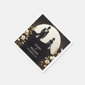 衣装の男性タキシードはっきりしたブラックタイ結婚ズ スタンダードカクテルナプキン (角)