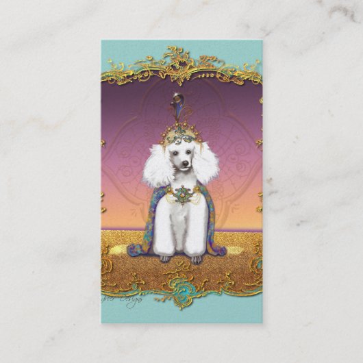 衣装の白いプードル 名刺 (正面)