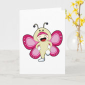 衣装の蝶 カード (黄色い花)