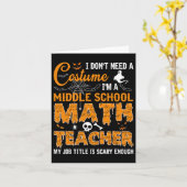 衣装は必要ない中学の数学教師 カード (黄色い花)