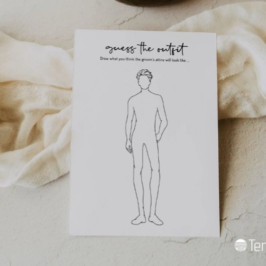 衣装を推測 – ブライダルシャワーゲーム シーズンカード