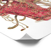 衣装を着たアールヌーボーの華美異国の女性 ポスター (角)