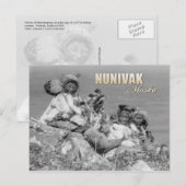 衣装を着たエスキモの子供たち、ヌニバク、アラスカ ポストカード (正面/裏面)