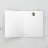 . .衣装を着たハロウィン猫の水彩アートカード カード (内部)