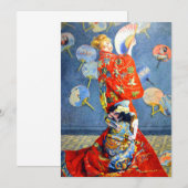 衣装を着たモネ日本の女 招待状 (正面/裏面)