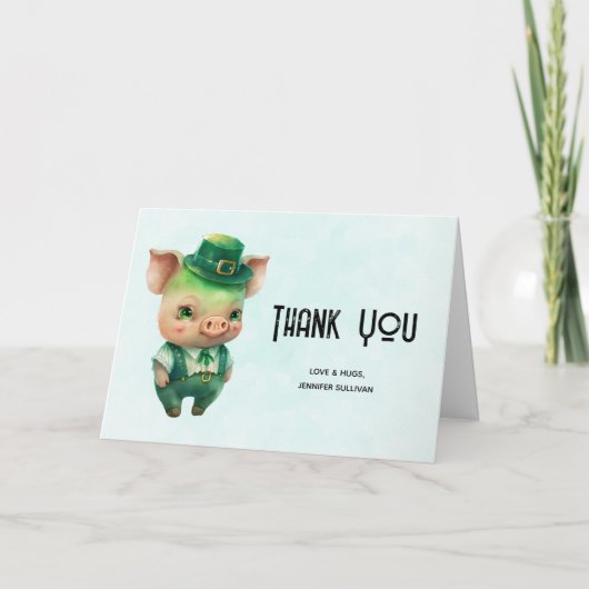 衣装を着た可愛い緑のファンシーおとぎ話 カード (正面)