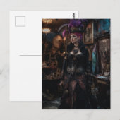 . .衣装を着た女性はがき ポストカード (正面/裏面)