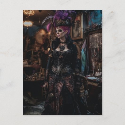 . .衣装を着た女性はがき ポストカード (正面)