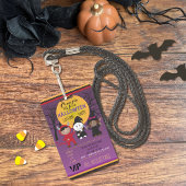 衣装を着た子供ハローウィンパーティ招待状バッジ バッジ