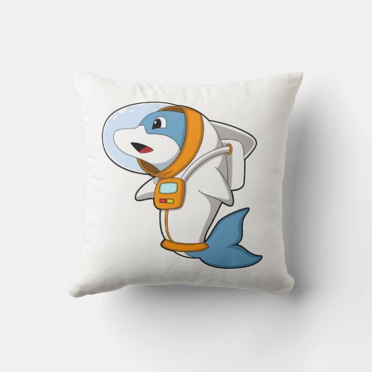 衣装を着た宇宙飛行士としてのイルカ クッション (裏面)