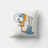 衣装を着た宇宙飛行士としてのイルカ クッション (正面)